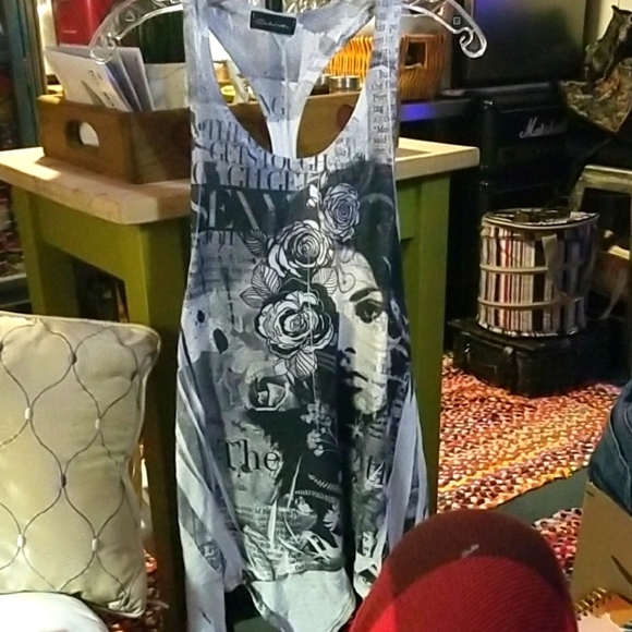 Tank Style.Seductions Print Sleeveless Dress - Picture 1 of 4